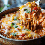 One Pot Chicken Enchilada Rice Casserole